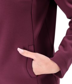 Sacou din stofa plina tip scuba cu bumbac