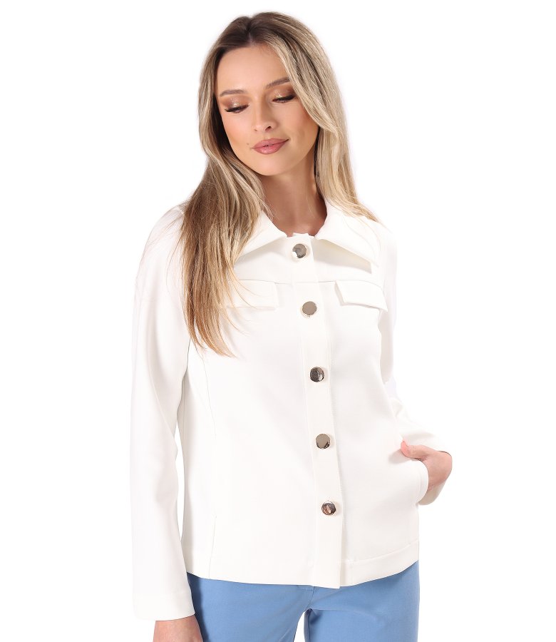 Cotton-blend scuba jacket