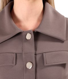 Jacket made of scuba fabric with cotton