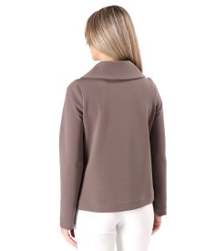 Jacket made of scuba fabric with cotton