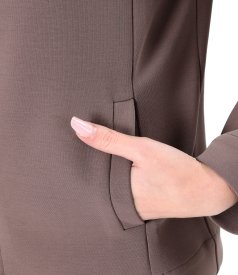 Jacket made of scuba fabric with cotton