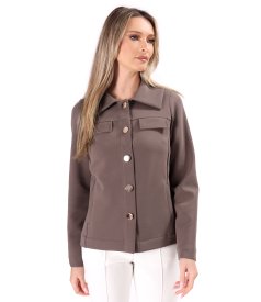 Jacket made of scuba fabric with cotton