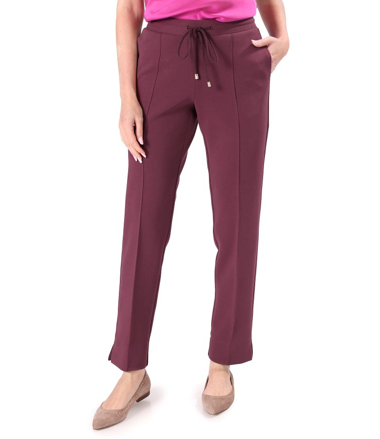 Casual pants made of scuba fabric with cotton