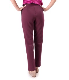 Casual pants made of scuba fabric with cotton