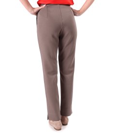 Casual pants made of scuba fabric with cotton