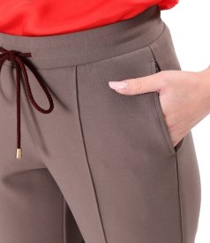 Casual pants made of scuba fabric with cotton