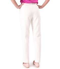 Casual pants made of scuba fabric with cotton