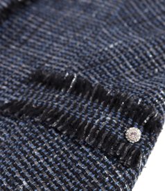 Elegant jacket made of viscose and silver thread