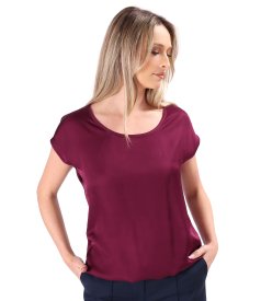 Elegant satined viscose blouse