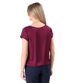 Elegant satined viscose blouse