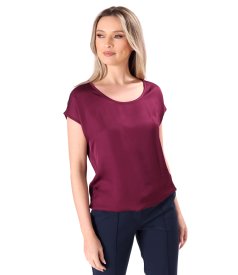 Elegant satined viscose blouse