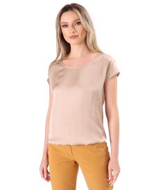Elegant satined viscose blouse