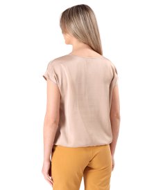 Elegant satined viscose blouse