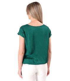 Elegant satined viscose blouse
