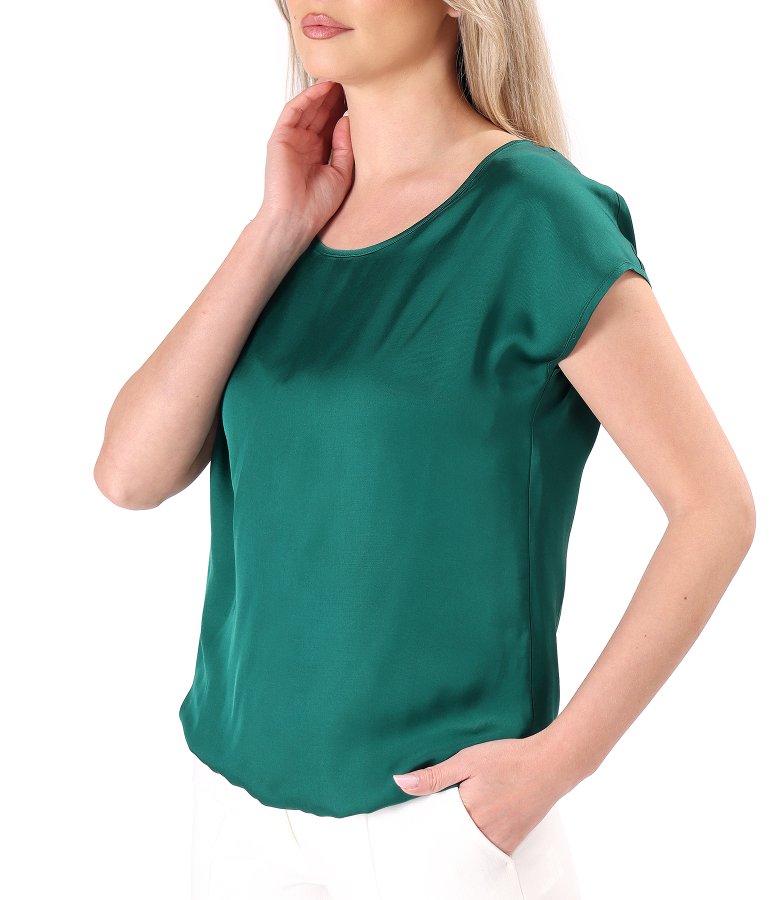 Elegant satined viscose blouse