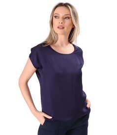 Elegant satined viscose blouse