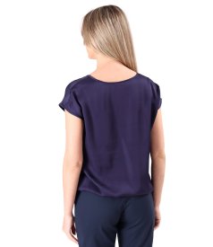 Elegant satined viscose blouse