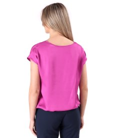 Elegant satined viscose blouse