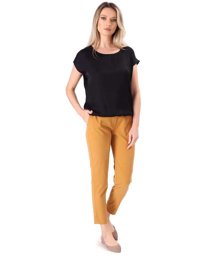 Elegant satined viscose blouse