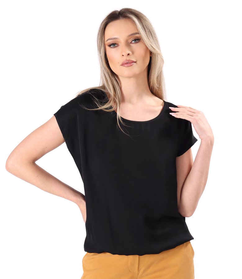 Elegant satined viscose blouse