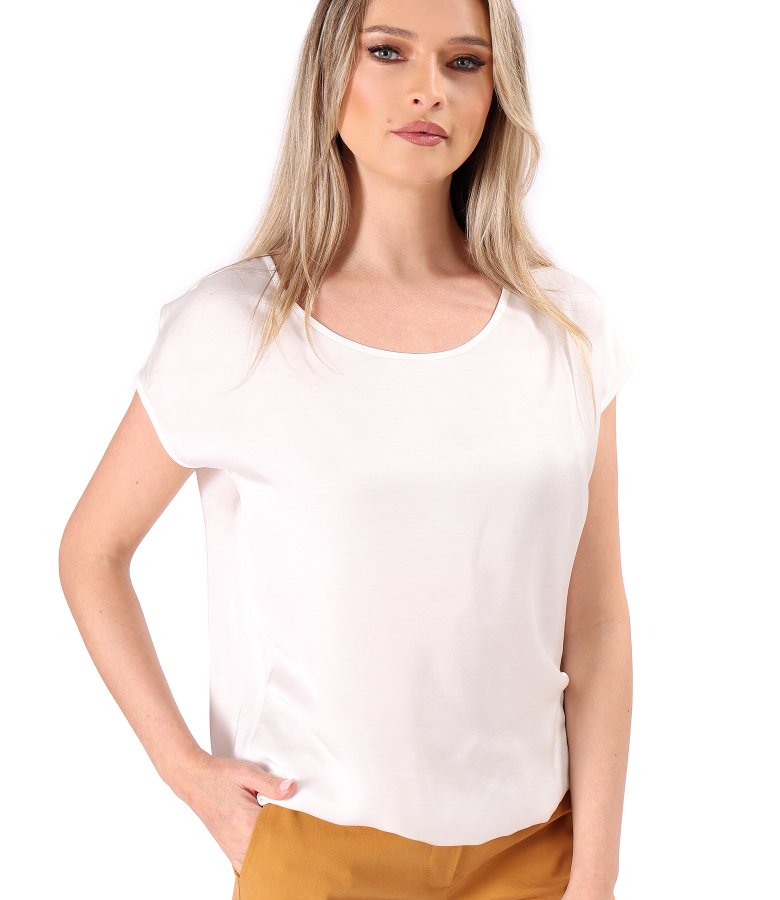 Elegant satined viscose blouse