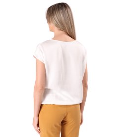 Elegant satined viscose blouse