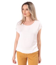 Elegant satined viscose blouse