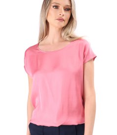 Elegant satined viscose blouse