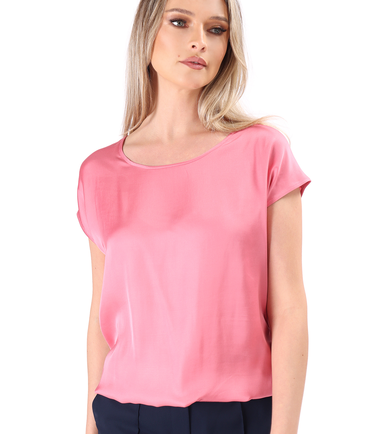Elegant satined viscose blouse