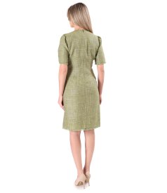 Elegant dress made of viscose and silver thread