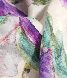 Midi dress made of viscose with natural silk