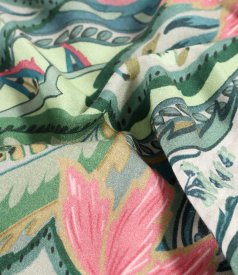 Paisley-printed viscose and wool midi dress