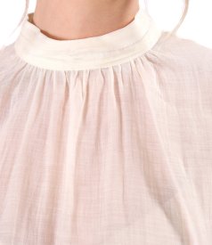 Elegant tencel blouse with long sleeves
