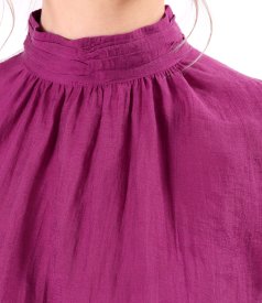 Elegant tencel blouse with long sleeves
