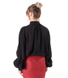 Elegant tencel blouse with long sleeves