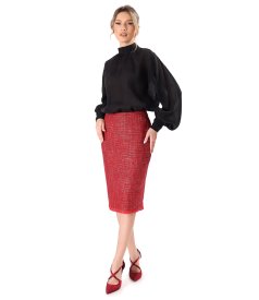 Elegant tencel blouse with long sleeves