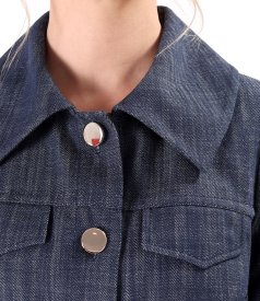 Denim-type cotton jacket