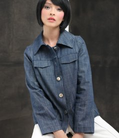 Sacou din bumbac tip denim