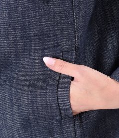Denim-type cotton jacket