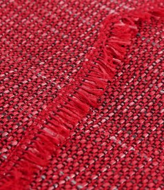 Elegant viscose dress with silver metallic thread