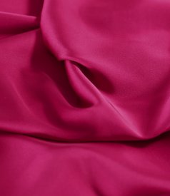 Stretch satin midi dress with a bateau neckline