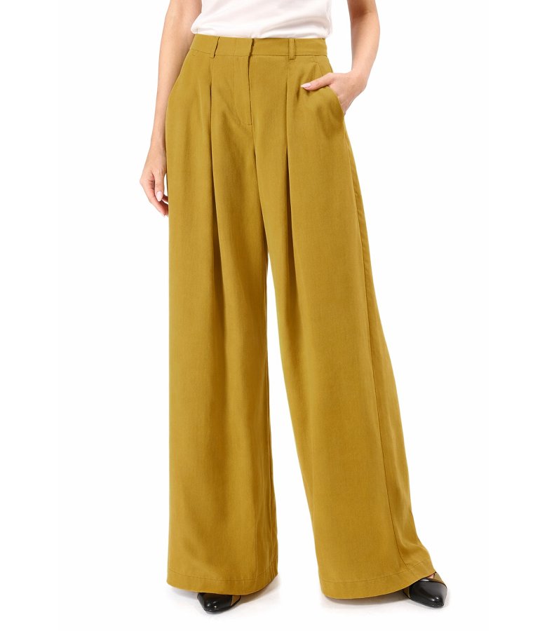 Wide viscose pants