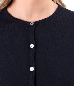 Cardigan tricotat din casmir cu matase natural si lana