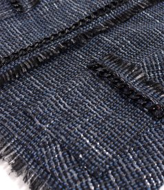 Sacou din bucle cu viscoza si bumbac cu maneci scurte