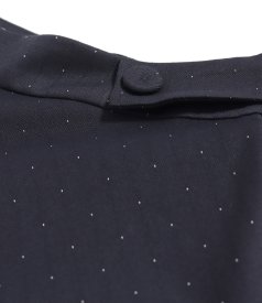 Midi skirt in polka-dot fabric