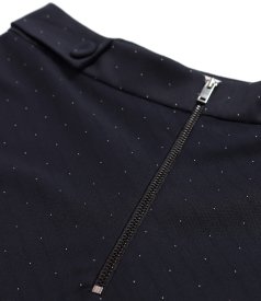 Midi skirt in polka-dot fabric