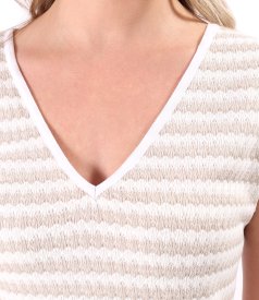 Sleeveless viscose-blend knitted dress