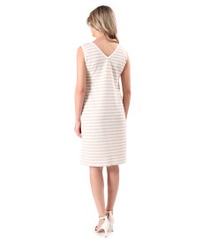 Sleeveless viscose-blend knitted dress