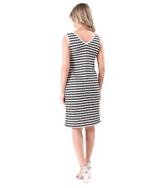 Sleeveless viscose-blend knitted dress