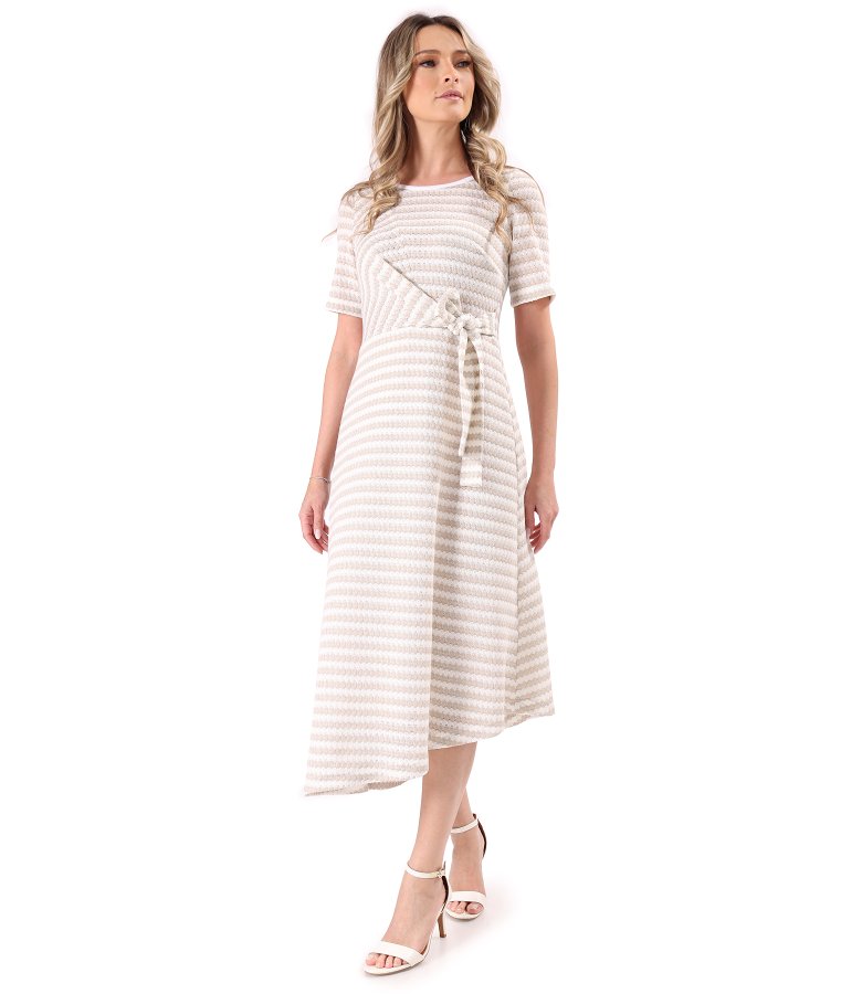 Midi knitted viscose-blend dress